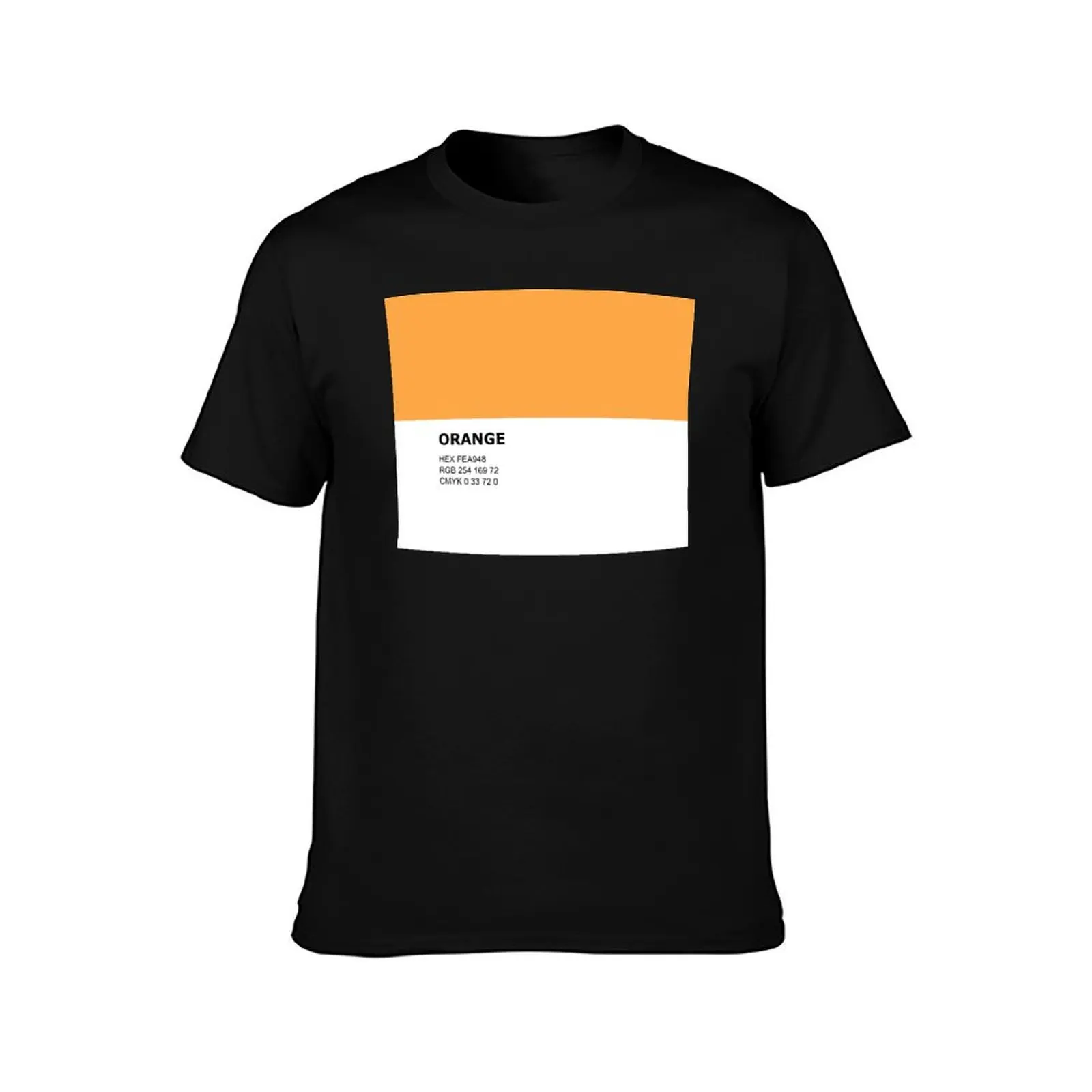 Orange - Romantic Orange - Color Pantone Colour Design T-Shirt Summer Casual Cotton Tee Oversized Streetwear Tops 100% Cotton