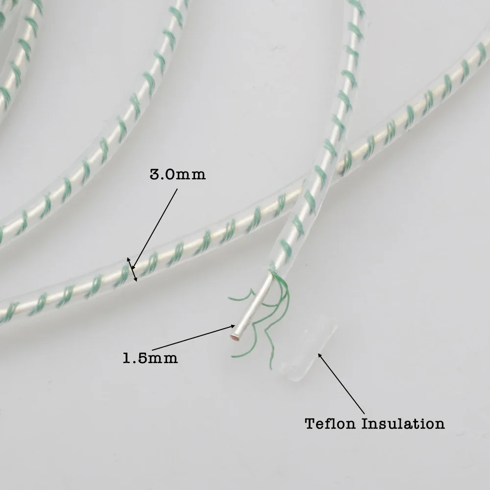 

7N Copper Silver Plated DIY Speaker Audio Signal Cable 3MM Headphone Cable Signal Jumper Cable