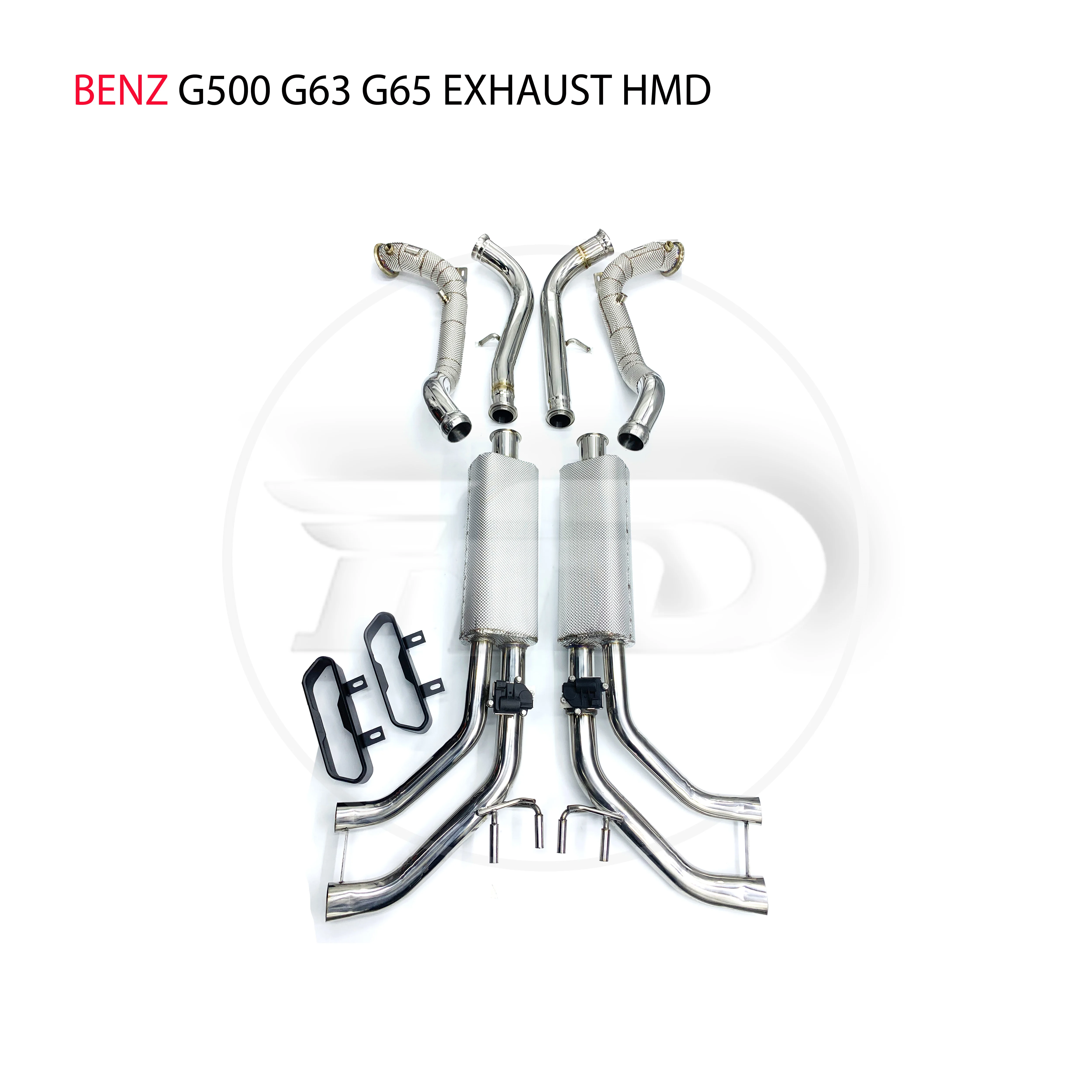 HMD Stainless Steel Exhaust System Downpipe And Catback Is Suitable For Benz G500 G63 G65 Modification Electronic Valve