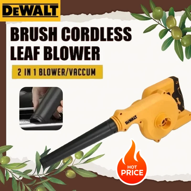 DeWalt Collector Leaf Duster Multi-Use Wireless Air Blower Vacuum Cleaner Electric Dust Tool For Dewalt 20V Battery