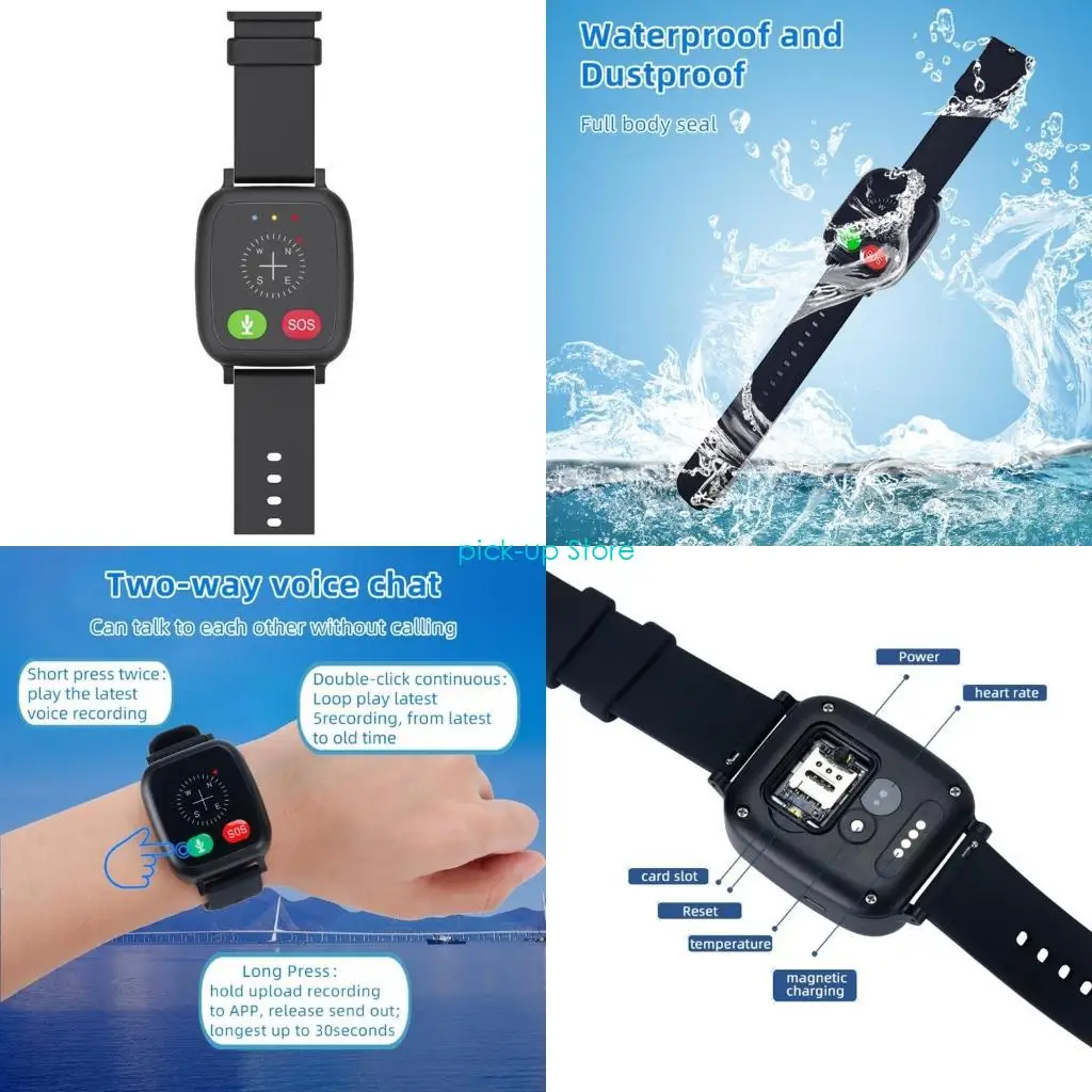 

Q5WA 4G Elderly Smartwatch SOS Positioning Trackers Remote Monitoring Tracking