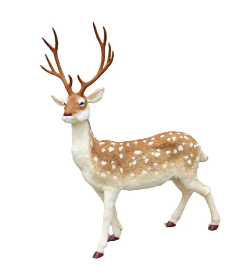 Large Size Artificial Simulated Sika Deer Christmas Reindeer Ornaments Luxury Outdoor Decorations