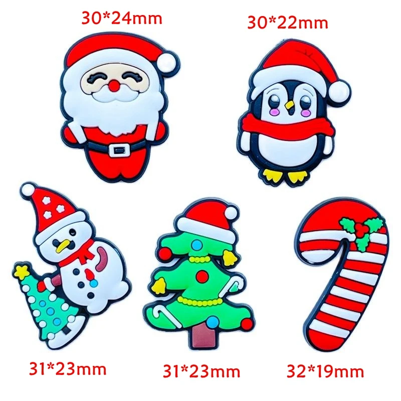 10 Pcs New Kawaii Cute Cartoon Christmas Collection, Snowman Flat Back Soft Glue Scrapbook Diy Party Hairpin Accessories Craft