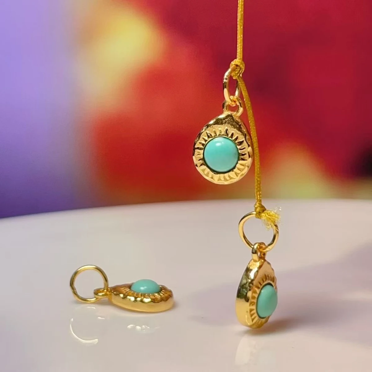 

5pcs 7x10mm Green Natural Stone Pendant Round Semi-Finished Charms for Jewelry Making DIY Necklace Earring Accessories Wholesale