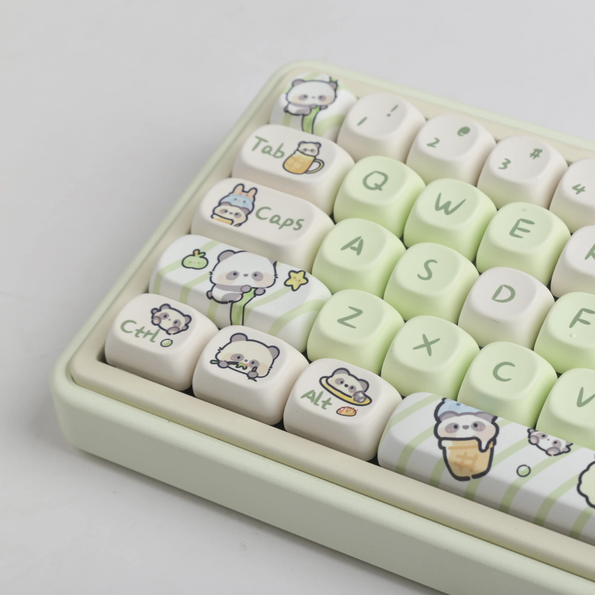 Imagem -04 - Panda Keycap Conjunto com Full Keycap Sublimação Corante Mecânica Perfil Moa 140 Chaves