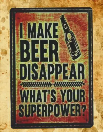 1 pcs,retro tin kitchen signs I make beer disappear bar pub tin metal sign