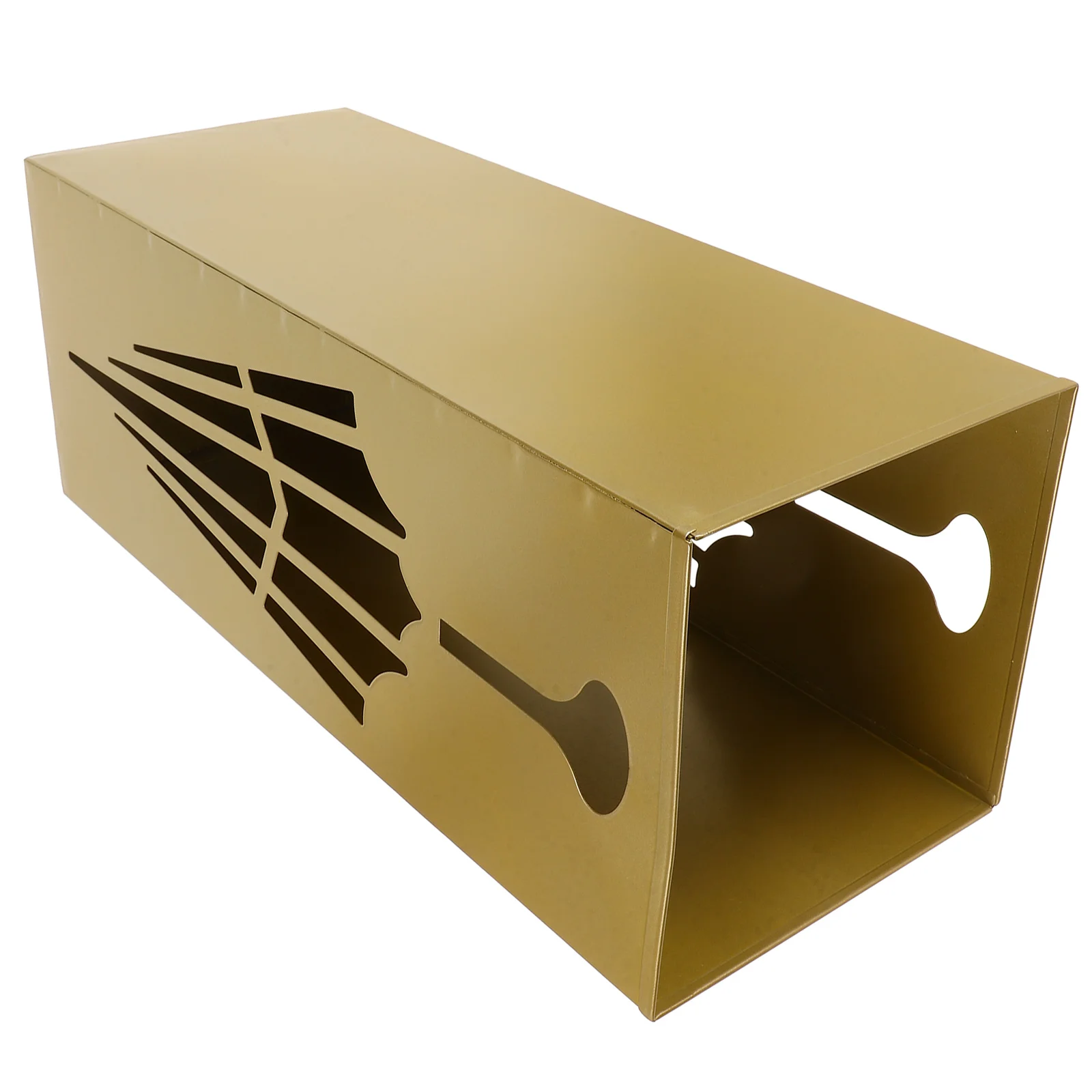 

Iron Umbrella Holder Square Rain Bucket Stand Large Capacity Storage Elegant Design Golden Hotel Entryway