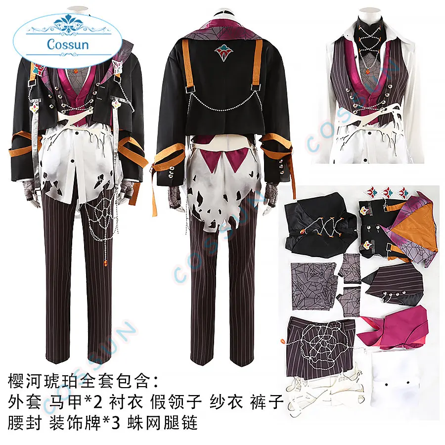 Ensemble Stars Crazy:B Oukawa Kohaku/HiMERU/Amagi Rinne/Shiina Niki Spider Game Suit Cosplay Costume Halloween Outfit