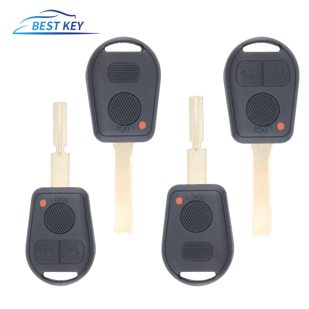 Best  KEY 2/3Button Uncut Blade Car Key Replacement  Key Case Shell for BMW E31 E32 E34 E36 E38 E39 E46 Z3 Fob Uncut key case