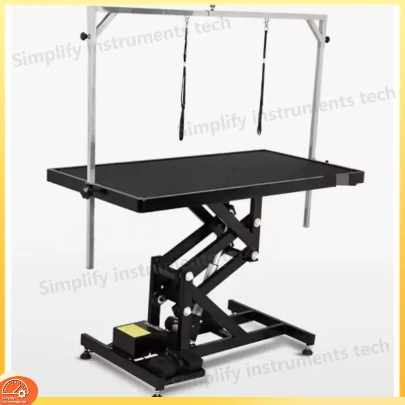 Hydraulic Dog Grooming Table Adjustable Height Professional Pet Grooming Station with Non-Slip Surface Scissors Clippers