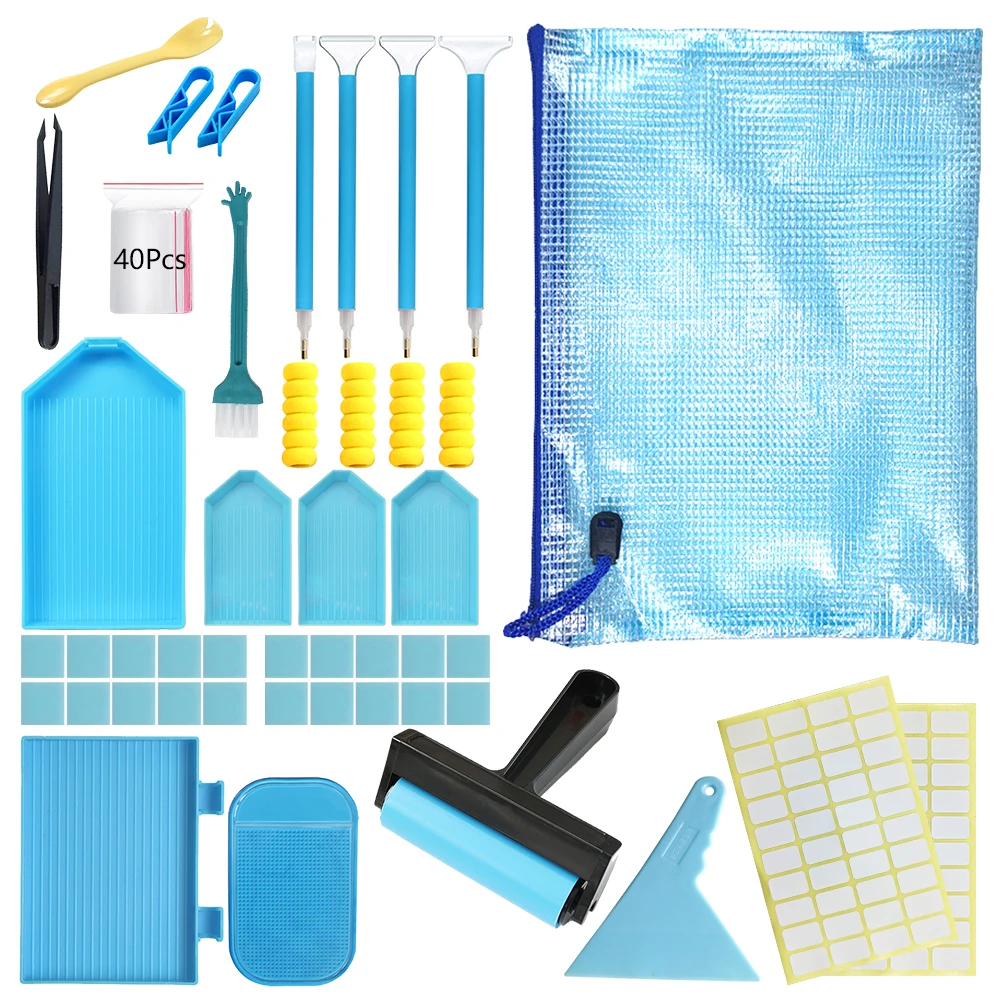 

Diamond Painting Box Paintings Tools Accessories Funny Pen Bead Corrector Accessory Kawaii Organizer Number Stickers Tray Beads
