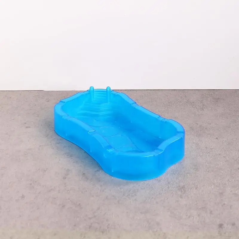 1Pcs Mini Blue Swimming Pool Model Dollhouse Miniature Pool Scene Ornament For Doll House Children's Toy Accessories