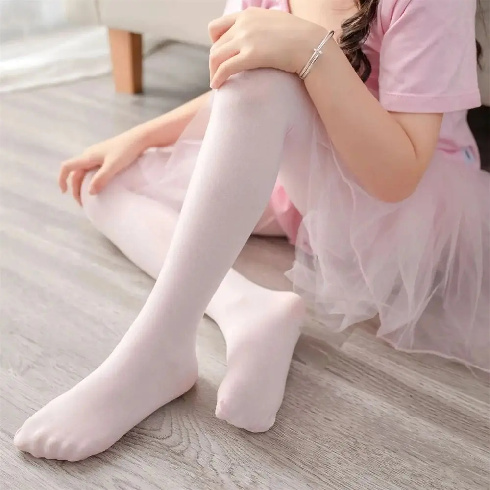 Stylish Candy Color Children Leggings Stretchable Breathable Pantyhose Thin Velvet Stockings Girl