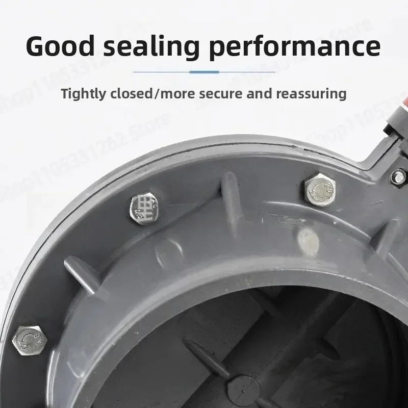 DN110 UPVC Butterfly Valve PVC Integral Plastic Wafer Valve for Seawater Farming Corrosion Resistant Pipe Fitting