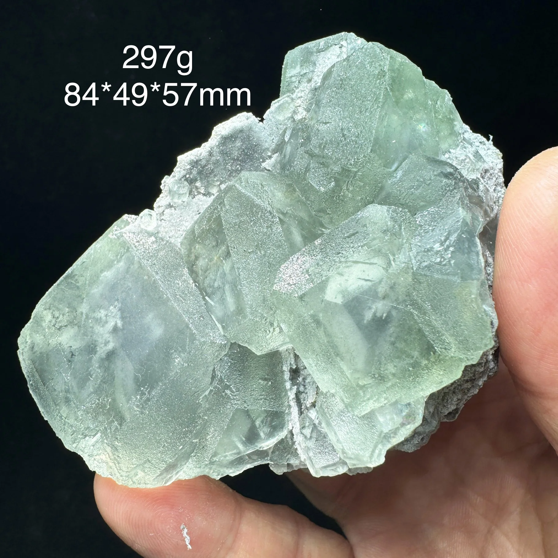 297g Natural Light Green Fluorite Mineral Specimen Crystal Quartz Healing Stone Home Decor