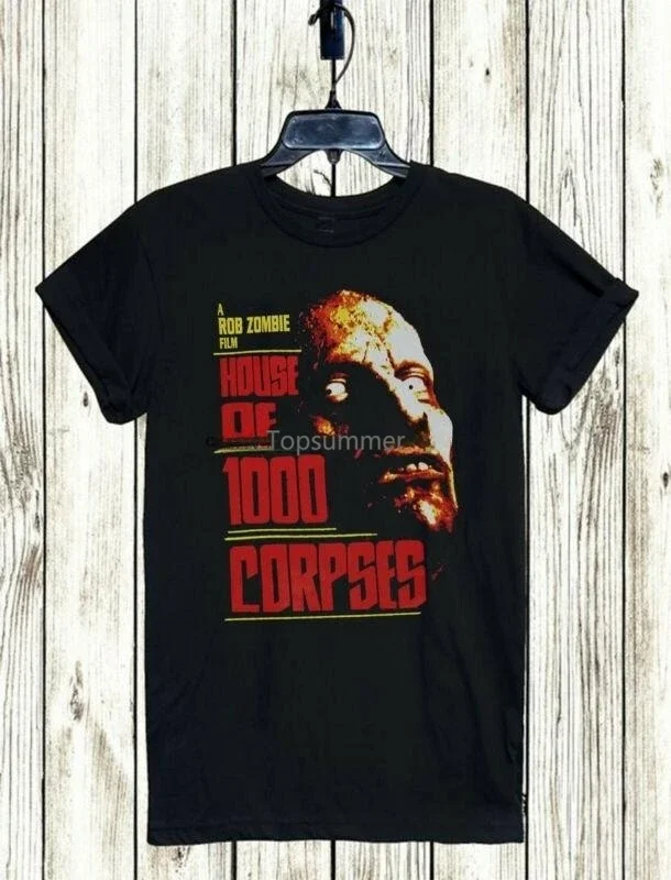 Camiseta masculina House of Movie, T-shirt de terror, Tops, Culto, Sangue, Zumbis, Terror