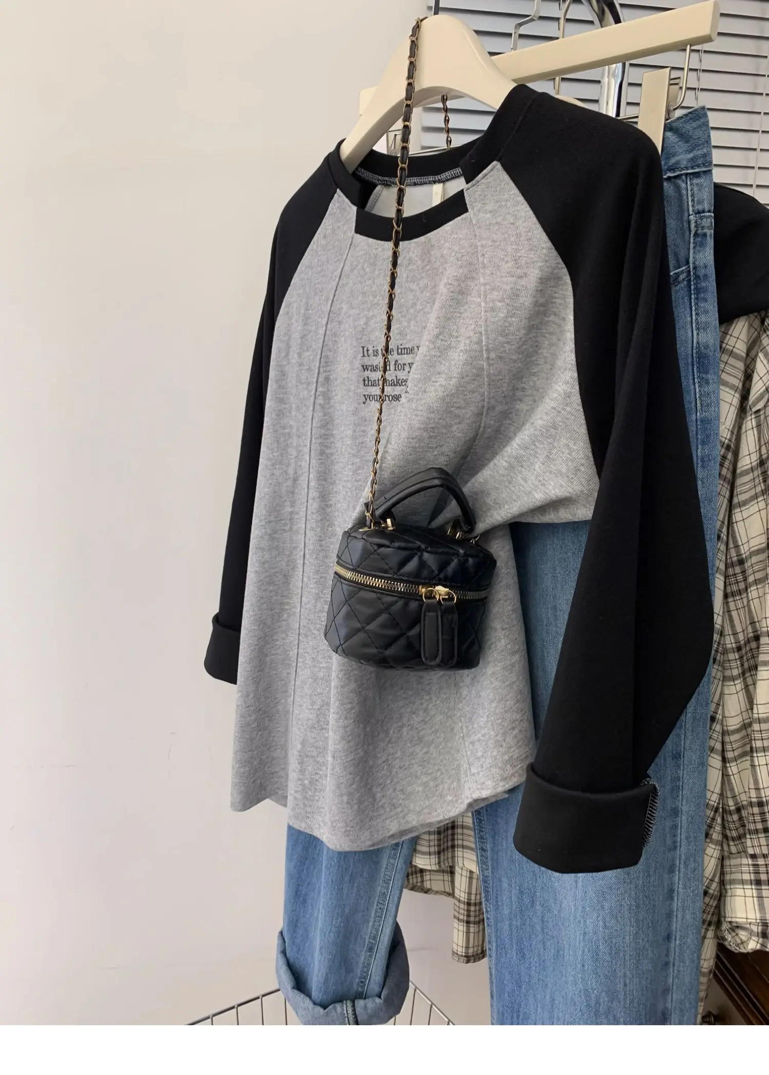 

Футболки с длинными рукавами, спортивные женские осенние сложенные плечи, воротник-защелка, ученичная городская школа, накладные карманы, многослойные студенческие футболки