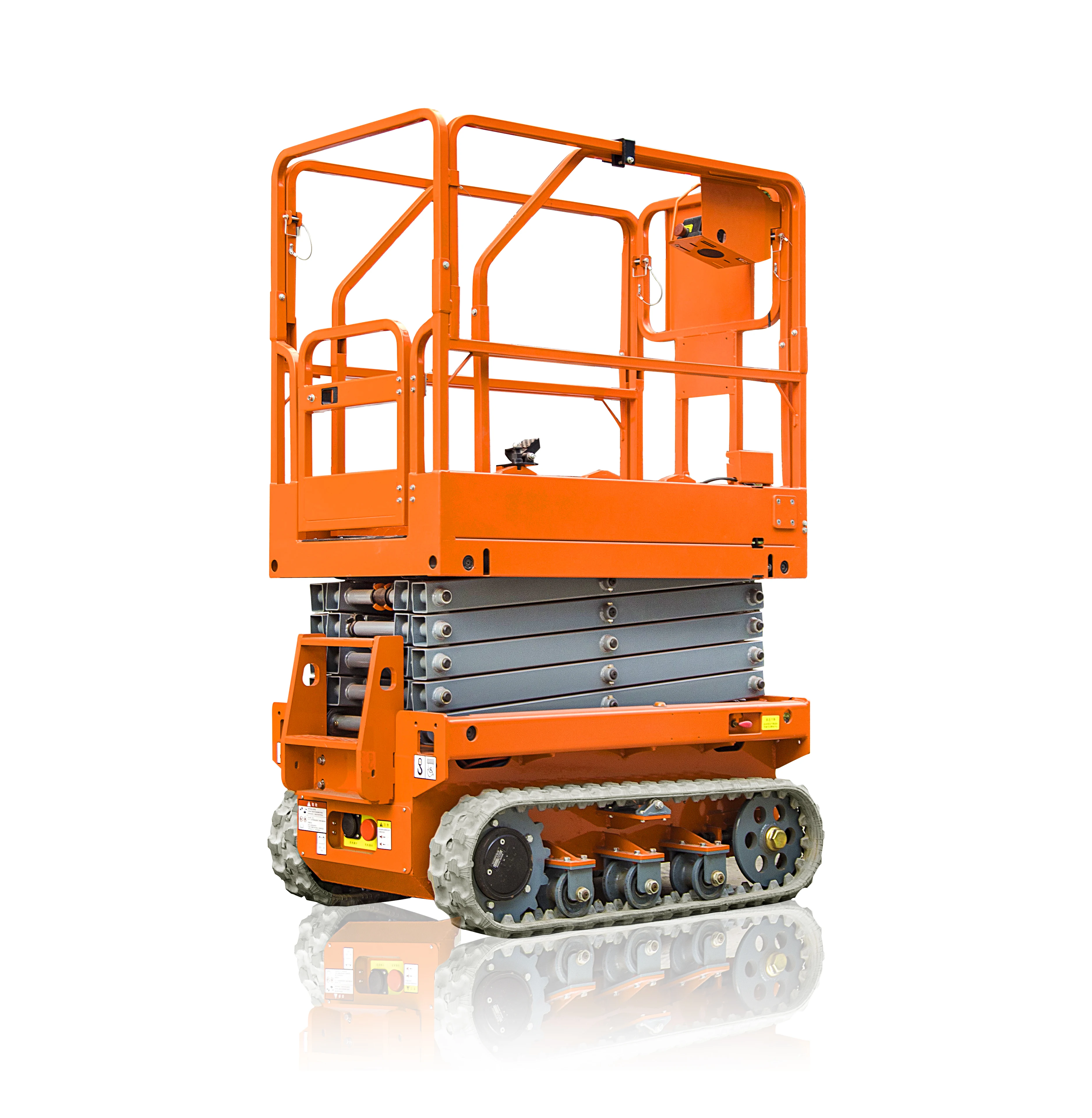Most Popular 6m 8m 10m Electric Hydraulic Self Propelled Mobile Aerial Work Scissor Lift Track Crawler Lifting Platform