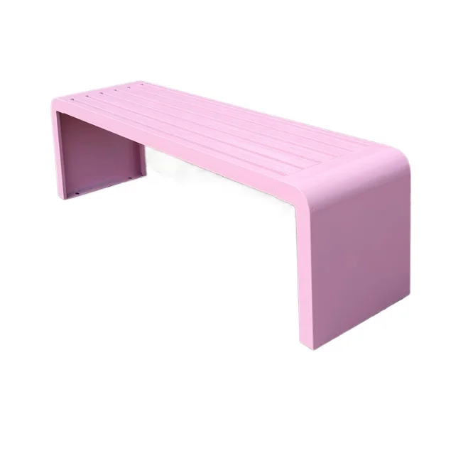 

Park Chair Outdoor Bench Colorful Stainless Steel Iron Art Long Bench