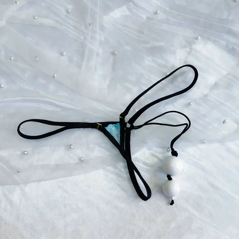 

Сексуальное нижнее белье, черные ультра мини-стринги, кружевные трусики с большим жемчугом в тело, женские трусики с имитацией жемчуга, нижнее белье, женские стринги с бусинами