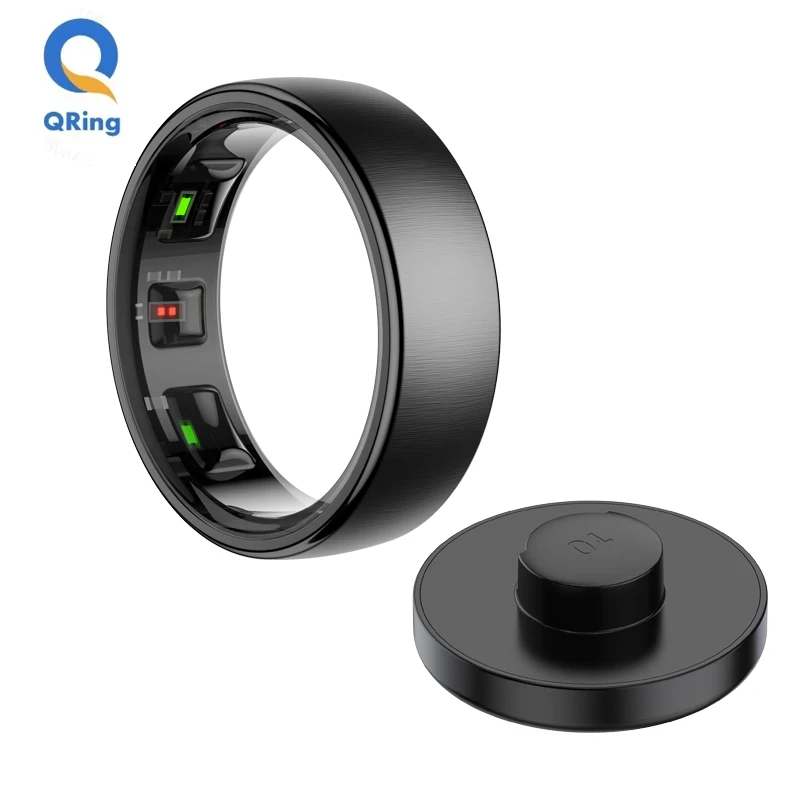 

R10 Smart Ring Men Women with Wireless Charging stand,Health and Sleep Monitor 5ATM Waterproof,Multi-sport Mode For Smart Phohe