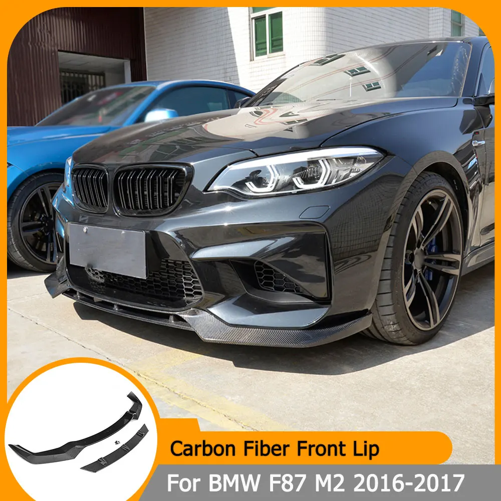 

Front Bumper Lip Spoiler Splitters for BMW F87 M2 Base Coupe 2 Door 2016 2017 Front Lip Splitters Carbon Fiber / FRP