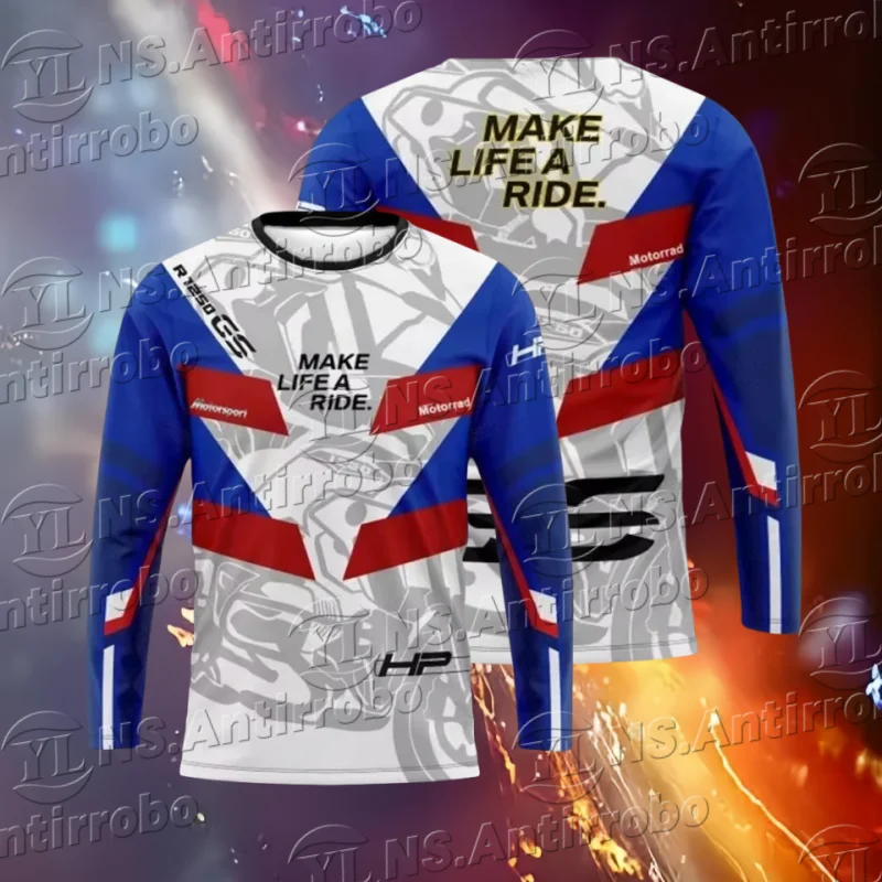 

25 For BMW R1250 GS Motorcycle Motorsport Motorrad Racing Jerseys 2023 ADVENTURE Riding Sport Travel Long T-Shirt Summer Anti-UV