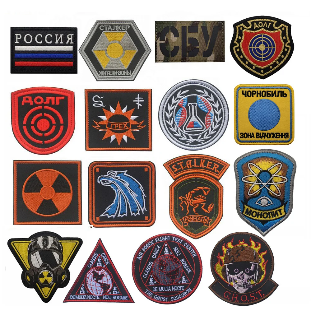 Hot Selling STALKER Film Theme Stalker Faction Armband Clear Sky Russian Series Embroidered Cloth Patch Backpack Patches