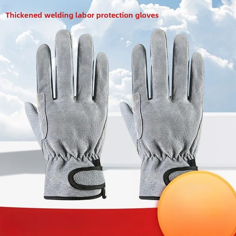 1pair Welding Gloves Flame Retardant Heat-Resistant Work Gloves Oven Fireplace Welder Supplies Anti-cutting Glove Workplace