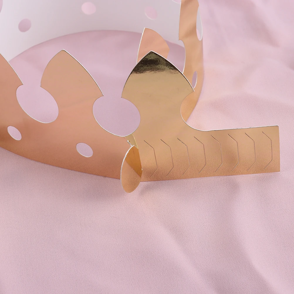 

12pcs Golden For Kids Crown Hat Adults Party Birthday Baby Shower Decorative Kids Crown Cap Paper Cap 61X61X9Cm