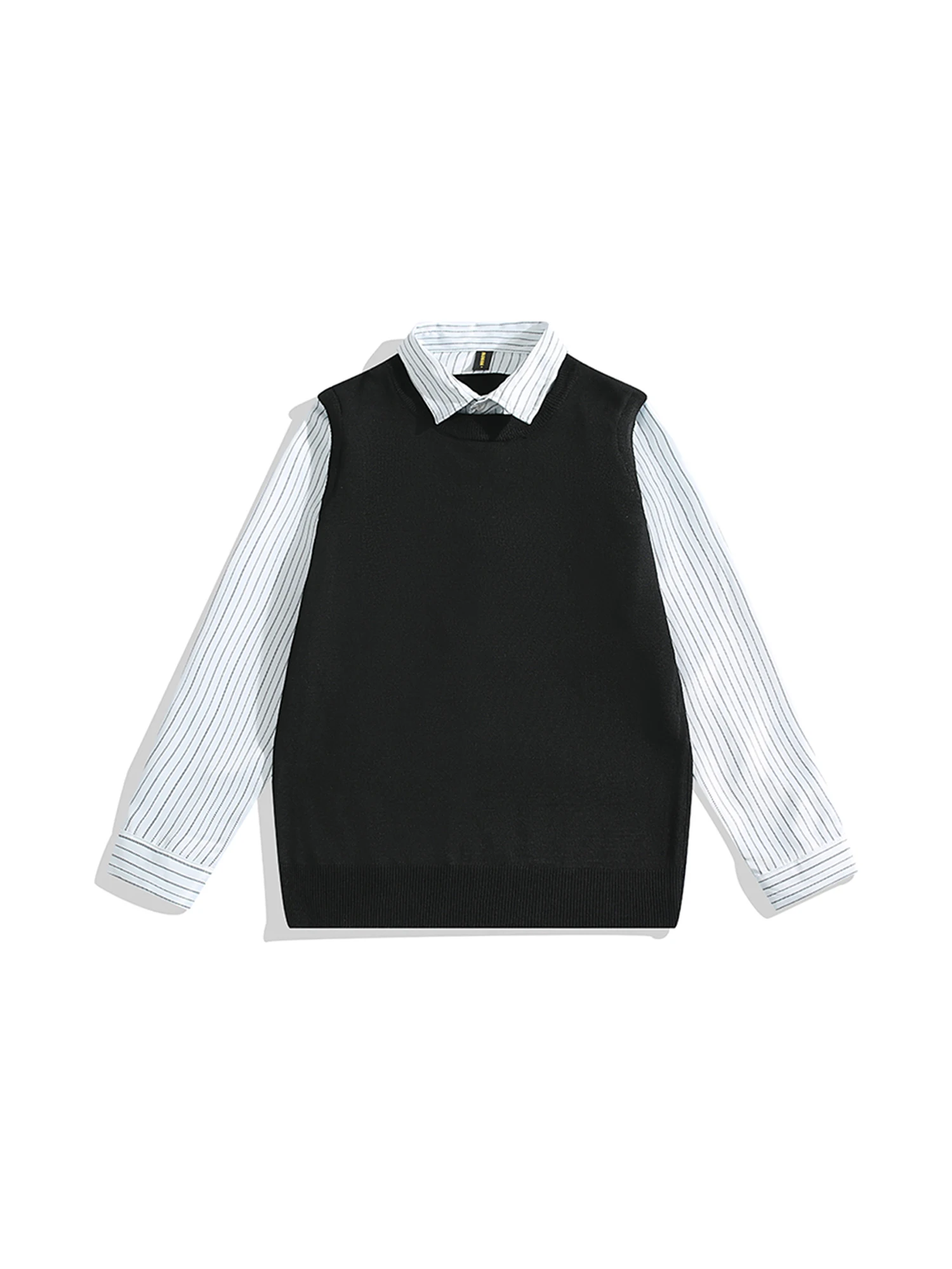 

Women Striped Shirts Blouses Elegant Aesthetic Vintage 2000s Preppy Style Long Sleeve Patchwork Polo-Neck Shirt Clothes Spring