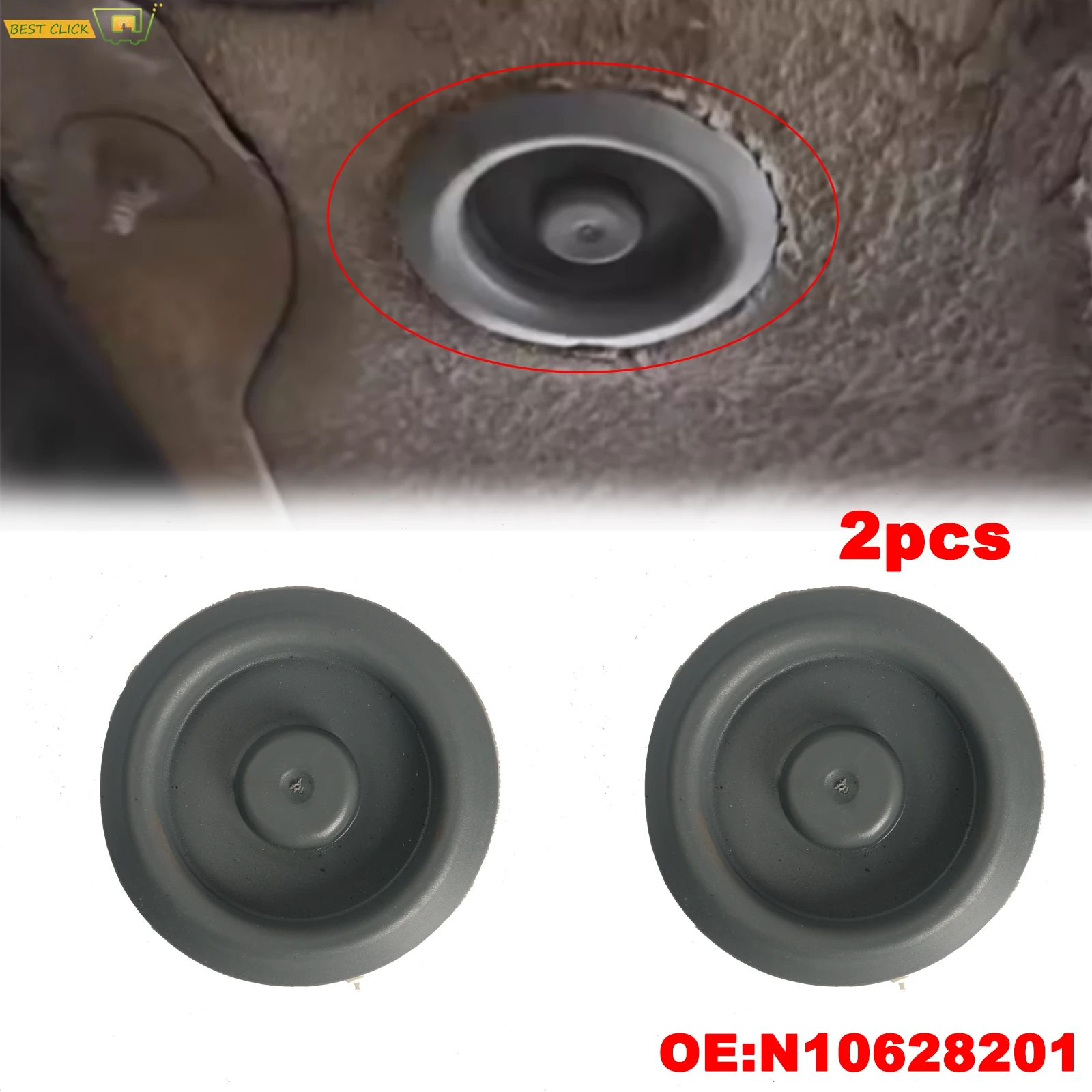 2PCS Chassis Spare Tire Waterproof Plug Grommet Fasteners For VW Tiguan Passat Bora Polo Lavida S3 8L Floor Dust Cover