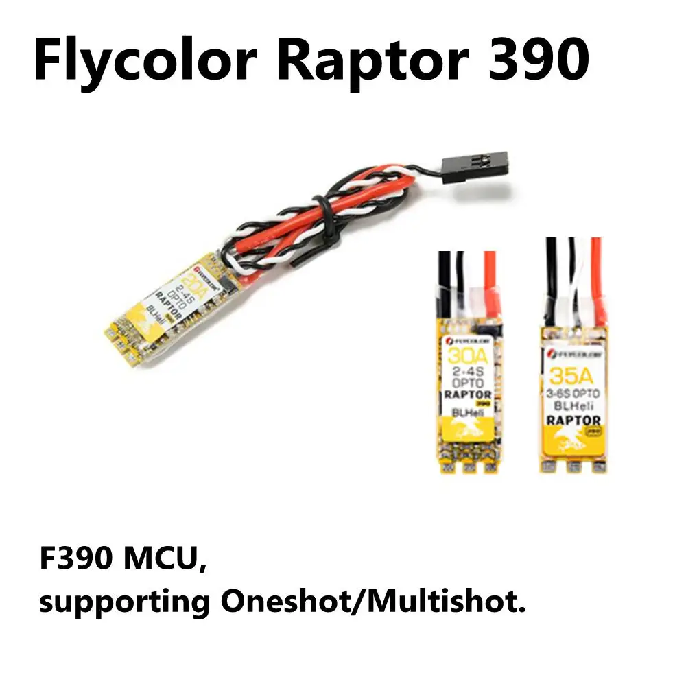 

Регулятор скорости Flycolor Raptor 390 BLHeli 30A OPTO Brushless ESC 2-4S для квадрокоптера 170-450 Multi F450 F550, 4 шт./партия