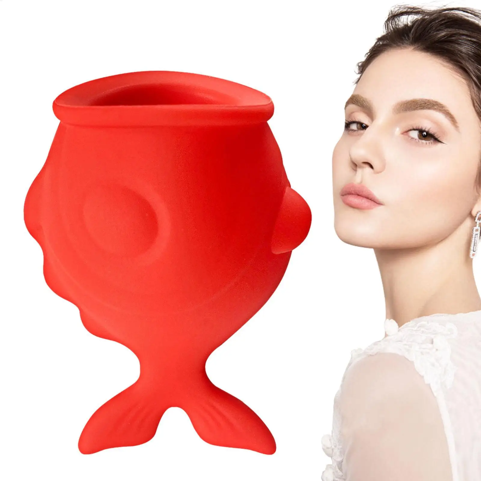 Lip Plumper Device for Fuller Lips 1pc Cute Fish Mouth Shaped Silicone Lip Plumping Tool Sexy Lip Mouth