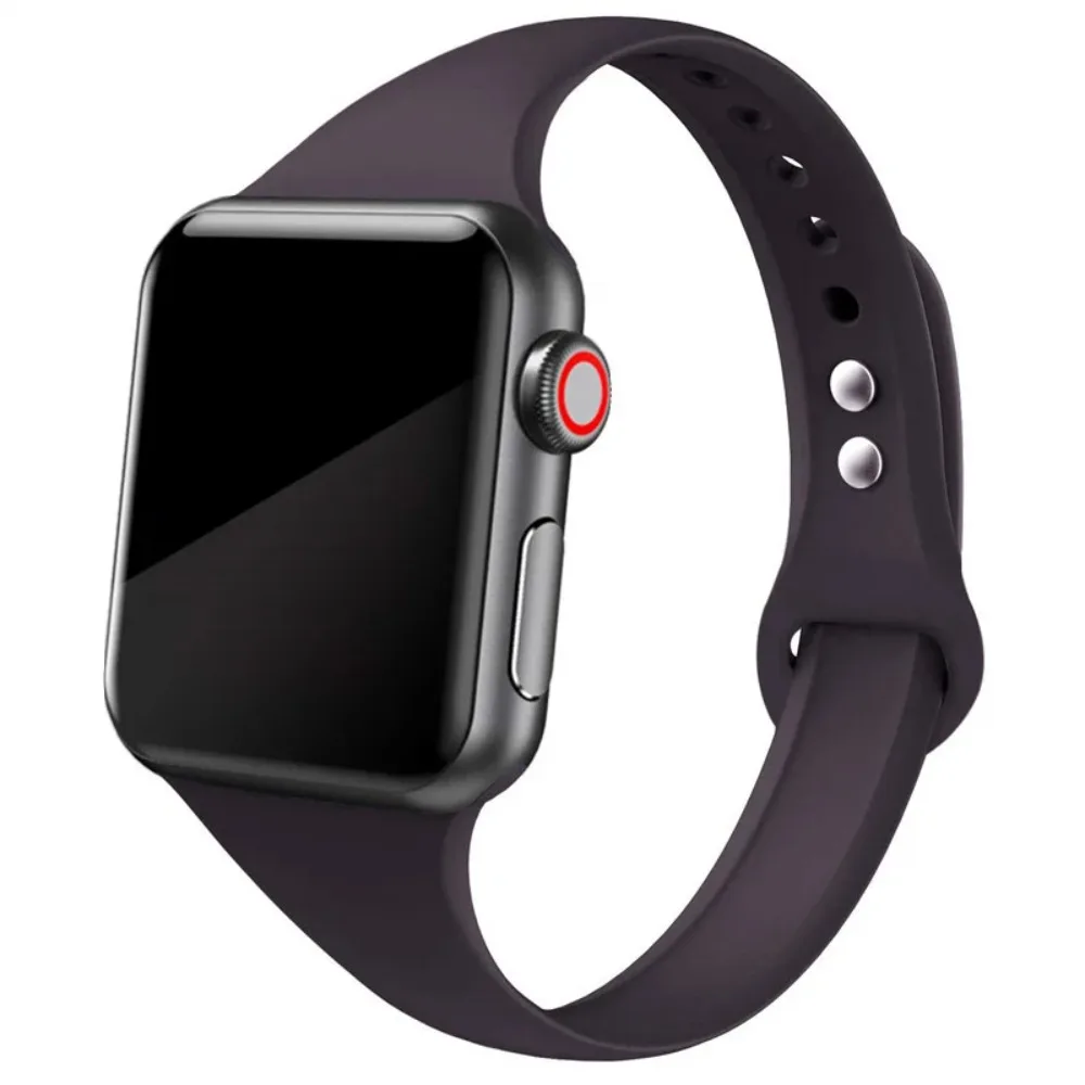 Sport Double Pin Hourglass Silicone Watch Strap For Apple Watch Series 11 10 9 8 7 6 5 SE Ultra Fits 49-38mm Anti Slip Men