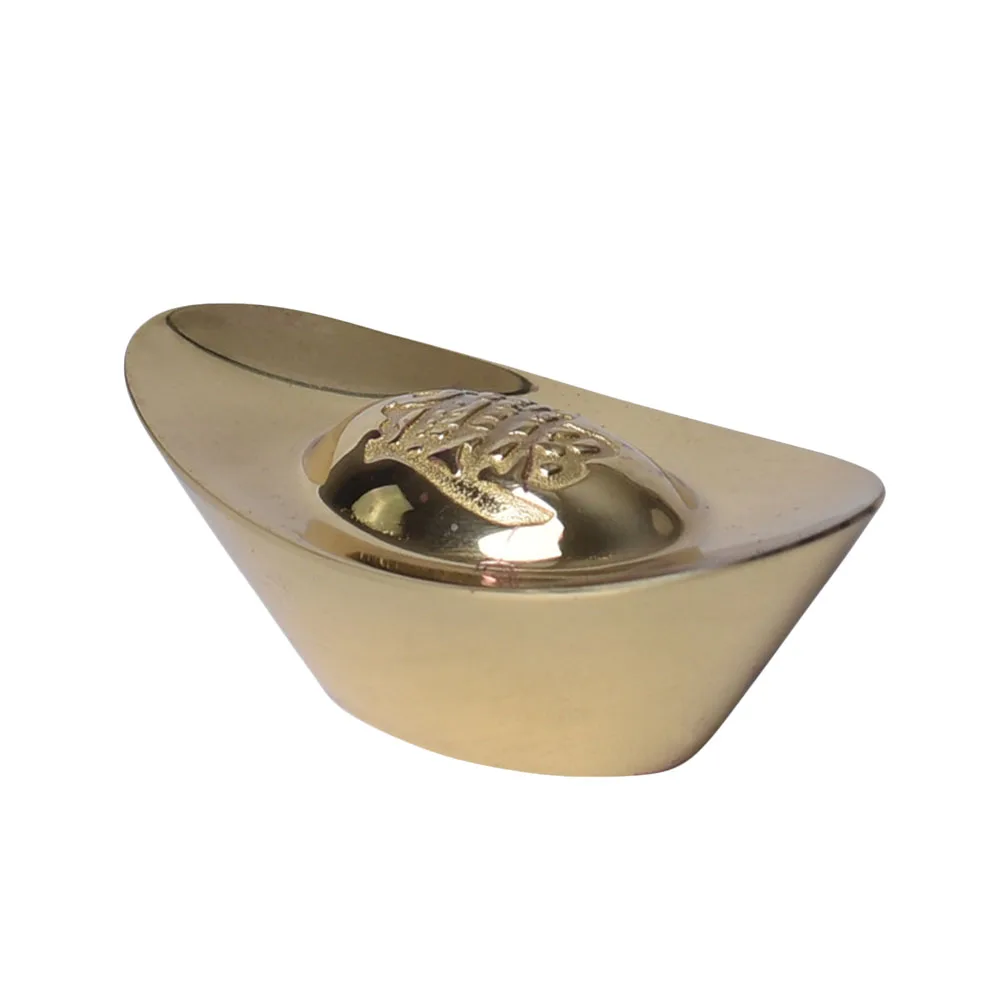 Tempat Pena Ingot Emas Rak Kuas Hadiah Tempat Tinta Rak Kantor Klasik dari Kuningan