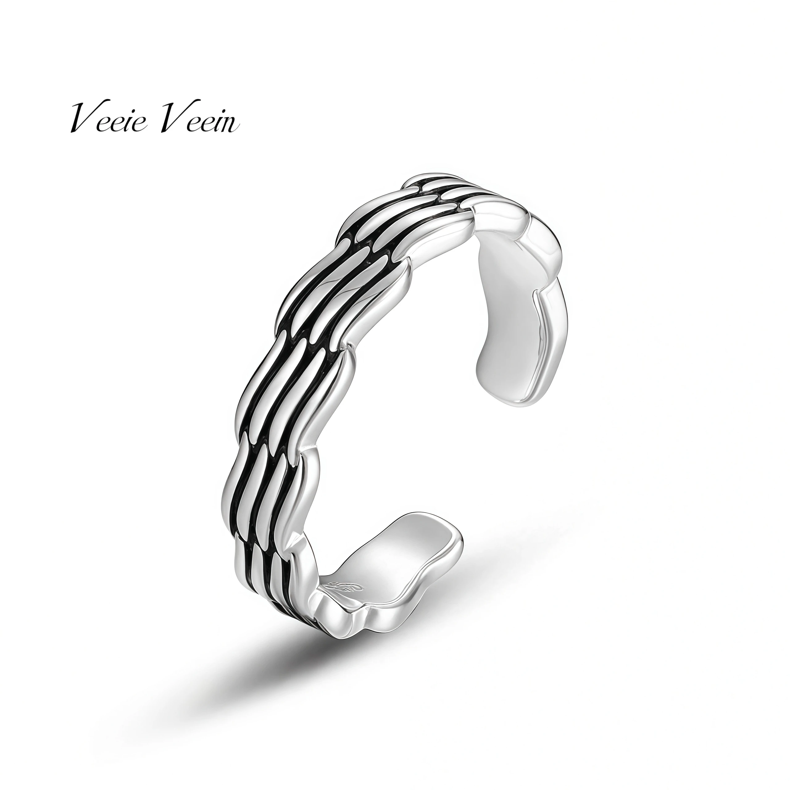 

Veeie Veein Бренд S Кольца из стерлингового серебра 925 пробы Женские винтажные кольца с цирконием из натурального зеленого мха с открытым покрытием из золота 10 карат Ювелирные изделия