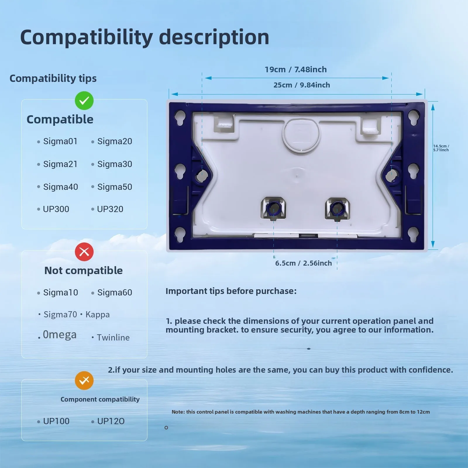 Suitable for Geberit Water Tank Accessories Concealed Flush Panel Suitable for Sigma Button Wall-mounted Hidden Type