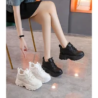 Women's Walking Sneakers, Lightweight Non-Slip High-Top Platform Chunky Sneakers, Elevator Shoes for Daily Wear & Fitness - Image 6