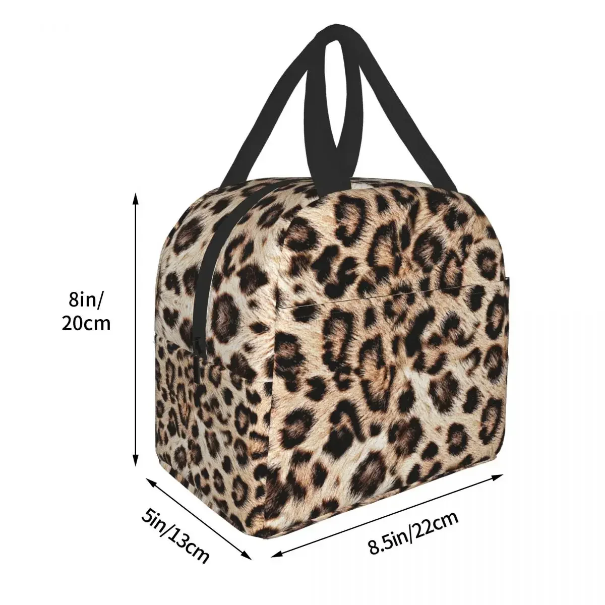 

Leopard Print Insulated Lunch Tote Bag for Women Animal Skin Portable Cooler Thermal Food Lunch Box Kids School Food Picnic Bags
