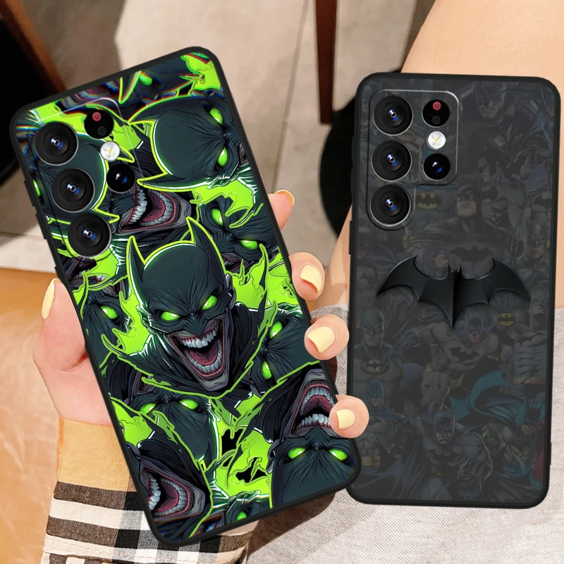 Cool B-Batman Cool Anime For Samsung Galaxy S24 S23 S22 S21 S20 FE S10e S10 S9 Ultra Plus Soft TPU Black Phone Case