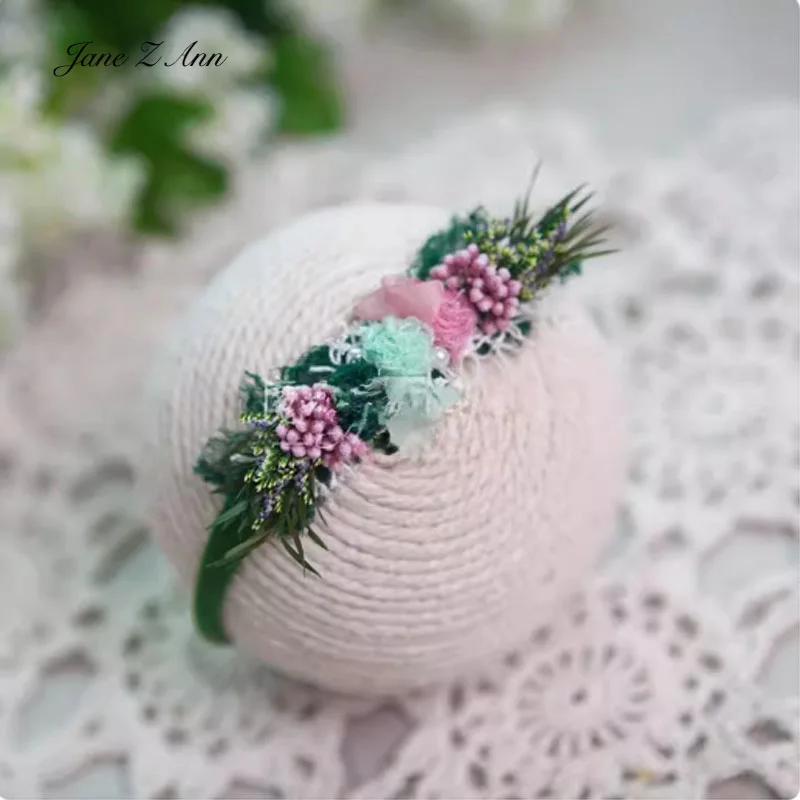 Newborn photography headband Ins style baby photos flower studio shooting props pastoral hair accessories