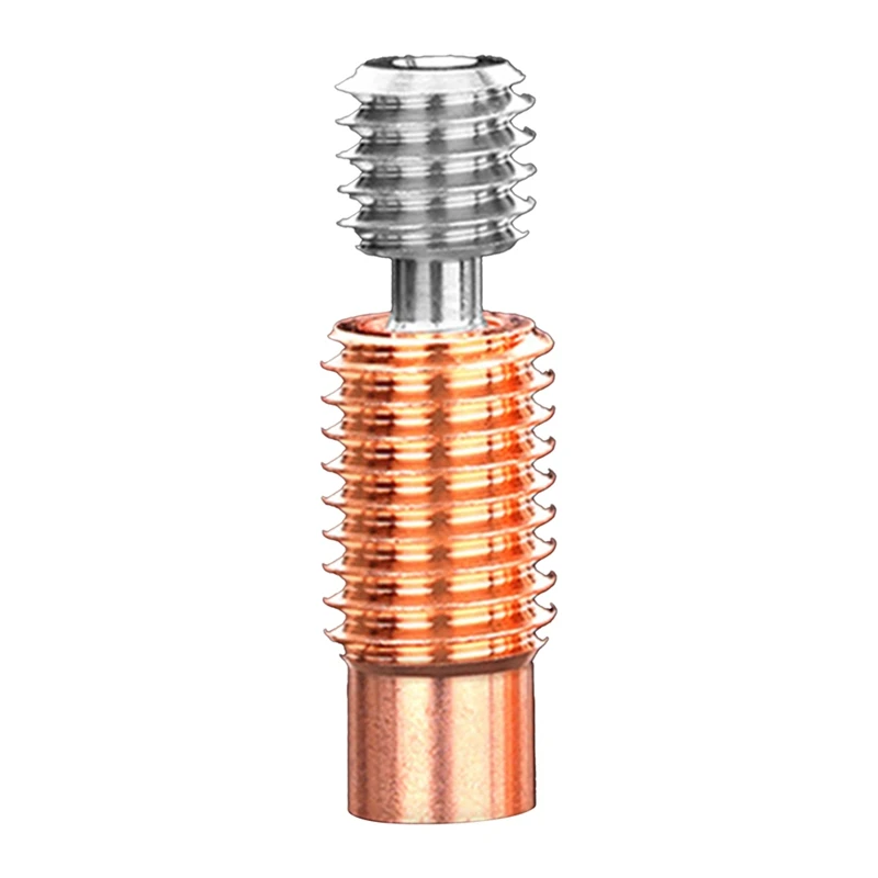 Bi-Metal V6 Titanium Alloy Throat Bimetal Heatbreak Throat Hotend Red Copper Heater Block