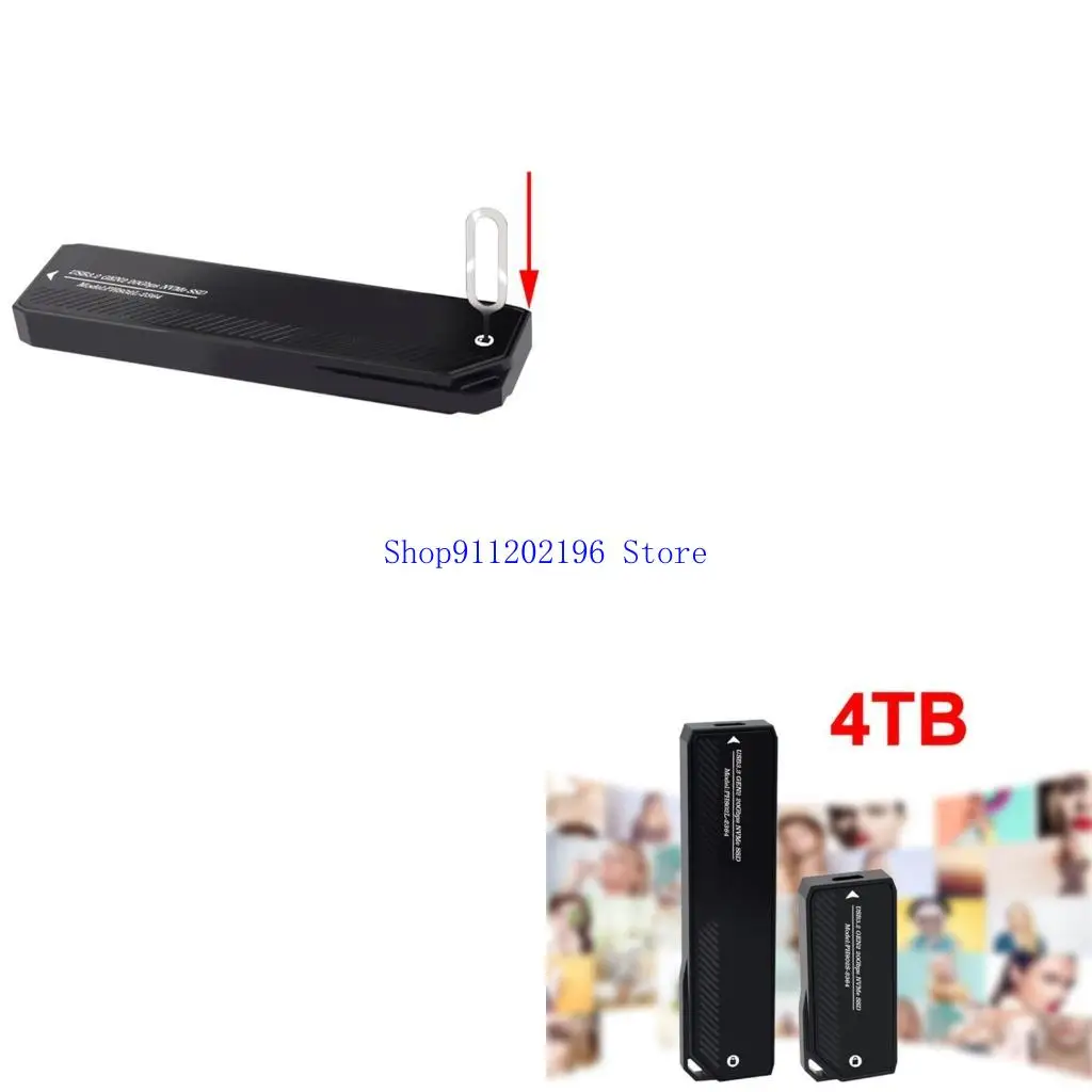 P82A Portable M.2 to Type C Converter NVMe M.2 Hard Drive Enclosure Fast Transfer