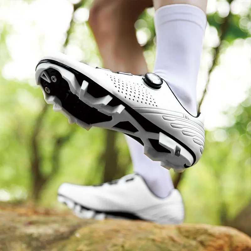 أحذية الدراجة الجبلية للرجال أحذية ركوب الدراجات أحذية MTB بإبزيم سقاطة سريع متوافق مع دواسة نظام SPD للأماكن الداخلية والخارجية #5