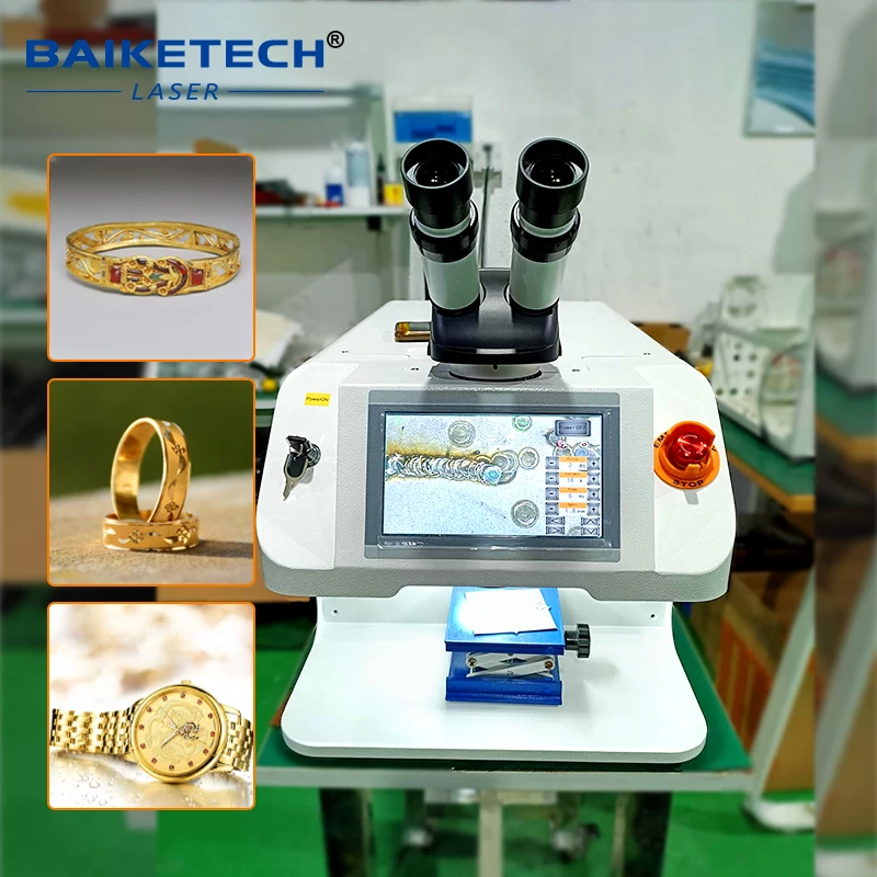 Invite de voz de mesa com vídeo de ensino 200W MAX Máquina de solda de joias Ouro Prata Laser YAG