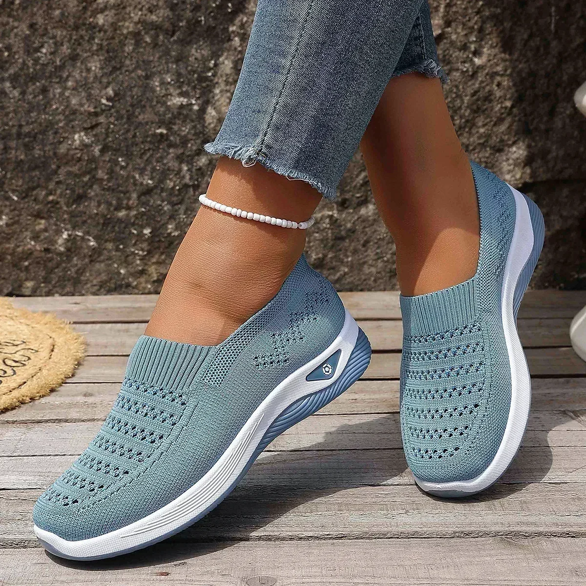 Atmungsaktive Freizeitschuhe Rutschfeste Outdoor-Sneaker für Tägliches Pendeln – Detail 2