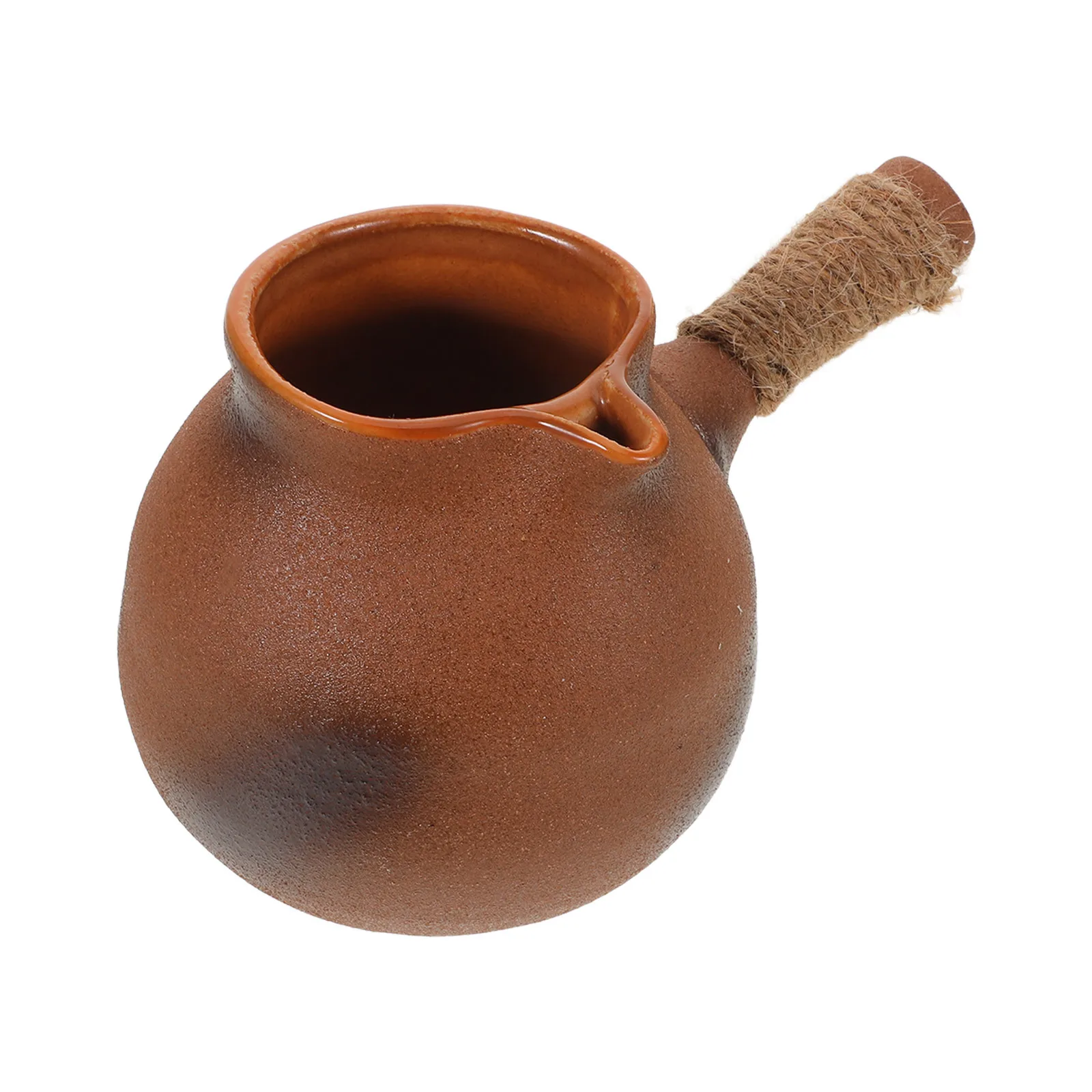 

Clay Handmade Cooking Teapot Large Capacity Fast Boiling Pot for Camping Travel Loose Leaf Tea Herbal Medicine Stove