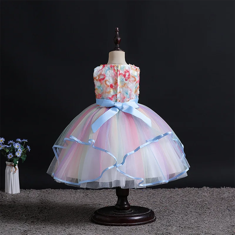 

Annabelle Flower Girl Dress Floral Round Neck Sleeveless Floral Baby Christmas Dresses Weddings Kids Birthday Party Dress