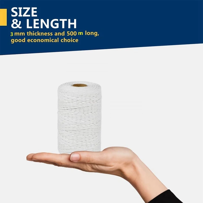 Хлопковые бутоны, шпагат, веревка 500 метров, 3 мм, шпагат для приготовления пищи, безопасные ремесла, кулинарные изделия, мясо мясника, Турция